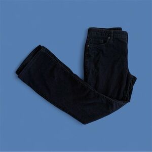 Lands' End  Pants Boot Cut Black Corduroy Jeans Pants Size 10. 16 inch waist